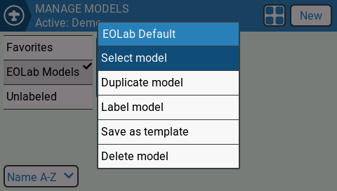 Select model